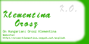 klementina orosz business card